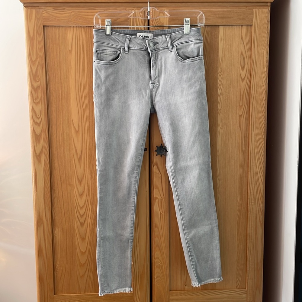 DL1961 Florence Cropped Instasculpt Gray Wash Denim